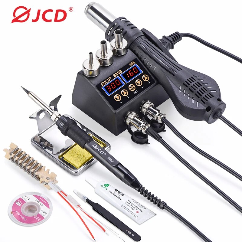 Smd Rework Station Hot Air Soldering 2 In 1 - محطة لحام ، 1.2 W ،