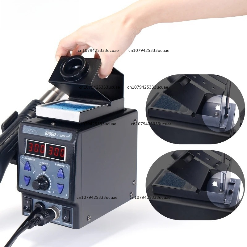 محطة إعادة العمل 2 في 1 8786DI - مراجعة Smd Rework Station Hot Air Soldering 2 In 1 وسعره