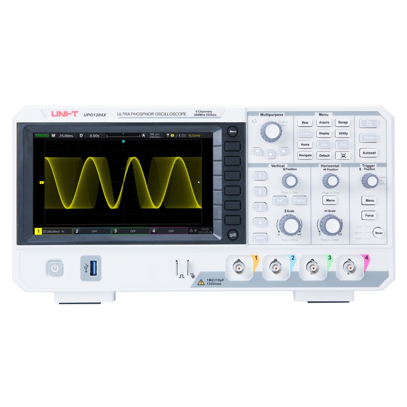 UNI-T UPO1104X 100MHz ملتقط ال - مراجعة Digital Storage Oscilloscope 4 Channel 100Mhz وسعره