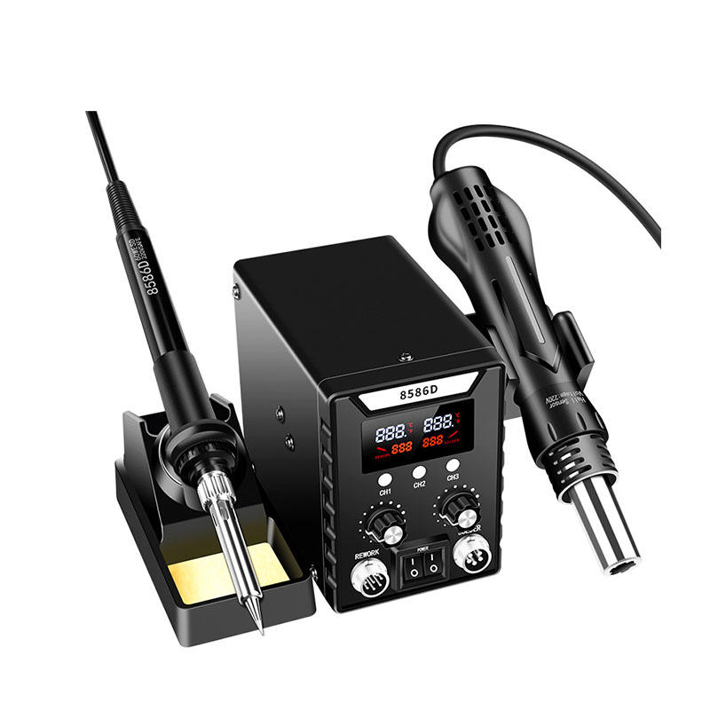 محطة لحام رقمية 2 في 1 بالهواء - مراجعة Smd Rework Station Hot Air Soldering 2 In 1 وسعره