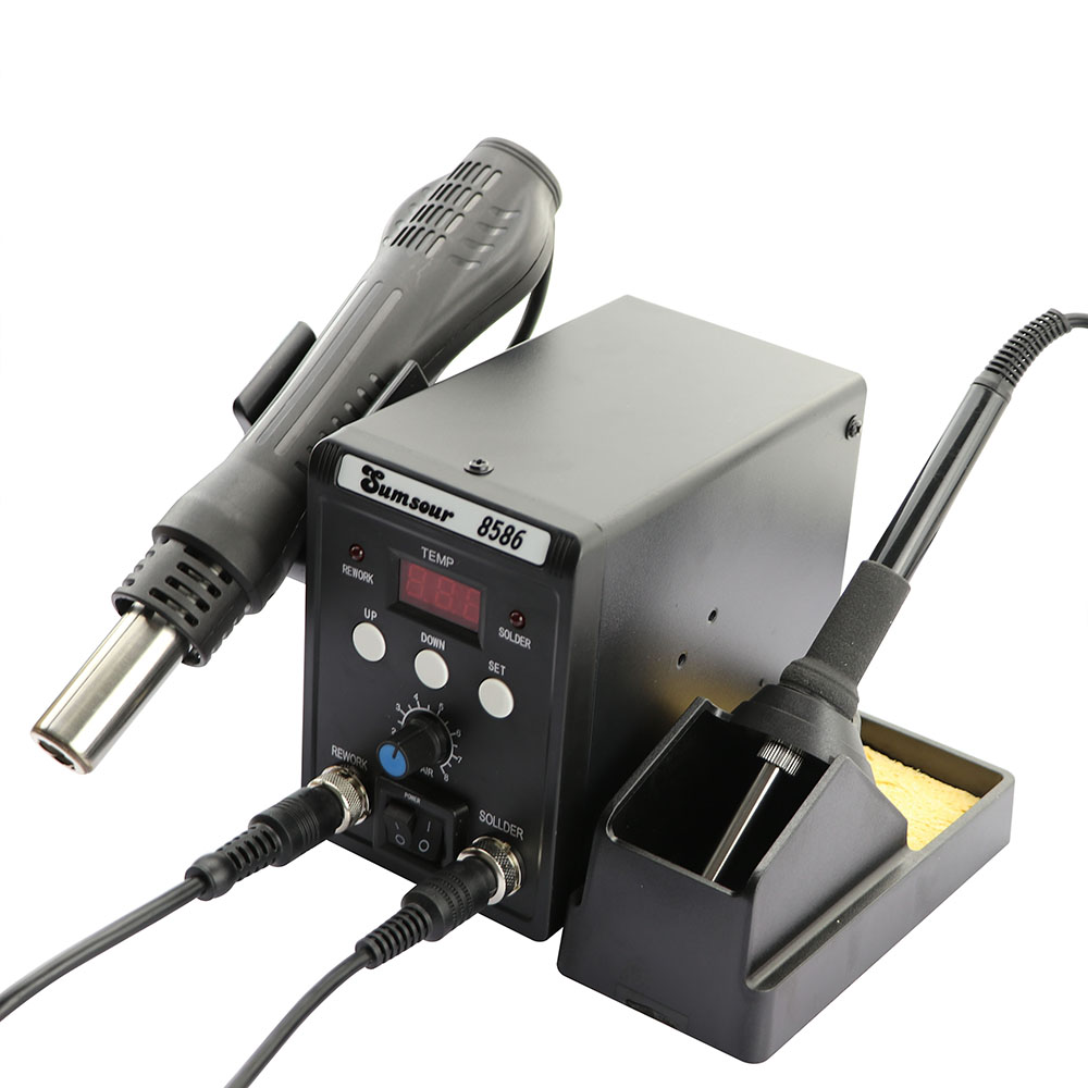 8586 700 واط 2 في 1 شاشة ديجيت - مراجعة Smd Rework Station Hot Air Soldering 2 In 1 وسعره