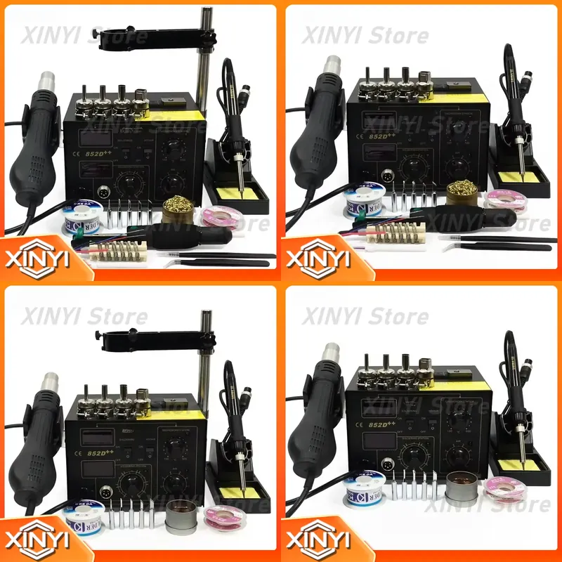 سايك 852D++ محطة إعادة لحام SM - مراجعة Smd Rework Station Hot Air Soldering 2 In 1 وسعره