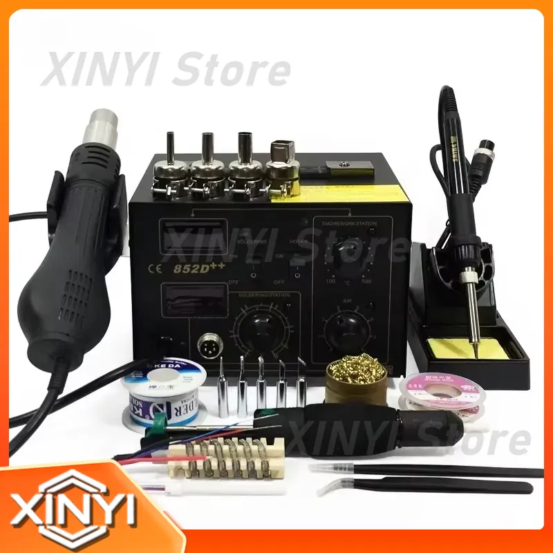 سايك 852D++ محطة إعادة لحام SM - مراجعة Smd Rework Station Hot Air Soldering 2 In 1 وسعره